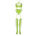 Ouch! by Shots Body dwuczęściowe Neon XL/XXXXL z topem i pończochami