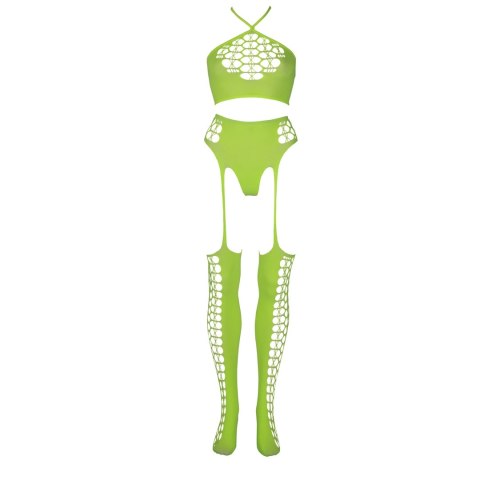 Ouch! by Shots Body dwuczęściowe Neon XL/XXXXL z topem i pończochami