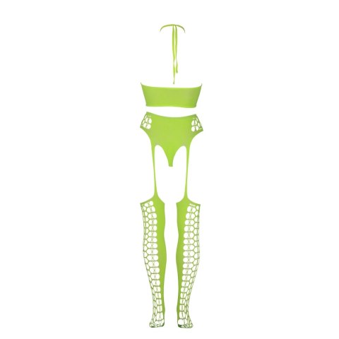Ouch! by Shots Body dwuczęściowe Neon XL/XXXXL z topem i pończochami