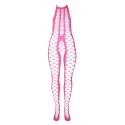 Ouch! by Shots Bodystocking Neon XL/XXXXL z dekoltem V, UV aktywacja