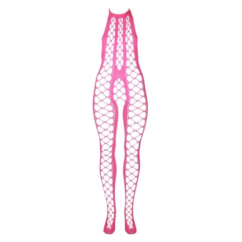 Ouch! by Shots Bodystocking Neon XL/XXXXL z dekoltem V, UV aktywacja