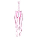 Ouch! by Shots Bodystocking Neon XL/XXXXL z dekoltem V, UV aktywacja