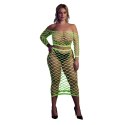 Ouch! by Shots Neon Komplet XL/XXXXL Top i Spodnica, UV Aktywowany