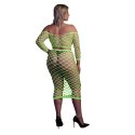 Ouch! by Shots Neon Komplet XL/XXXXL Top i Spodnica, UV Aktywowany