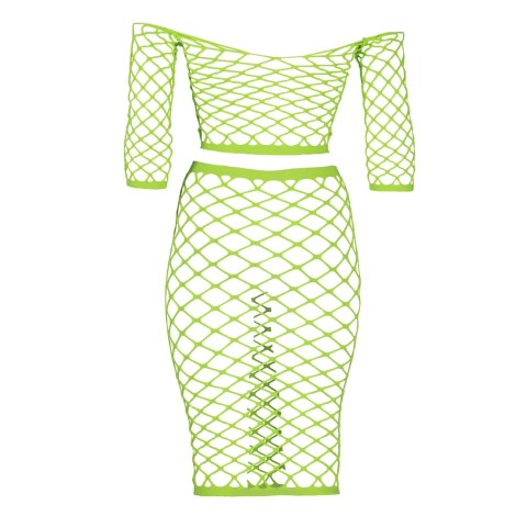 Ouch! by Shots Neon Komplet XL/XXXXL Top i Spodnica, UV Aktywowany