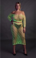 Ouch! by Shots Neon Komplet XL/XXXXL Top i Spodnica, UV Aktywowany