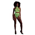Ouch! by Shots Neon Zestaw Bielizny UV Top Stojka + Majtki Wysoki Stan XS/L
