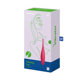 Satisfyer Twirling Fun Tip - Precyzyjny stymulator z obrotową końcowką, magenta
