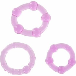 Seven Creations zestaw 3 silikonowych pierścieni liliowych 21-24 mm