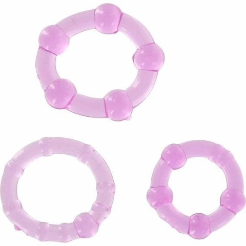 Seven Creations zestaw 3 silikonowych pierścieni liliowych 21-24 mm