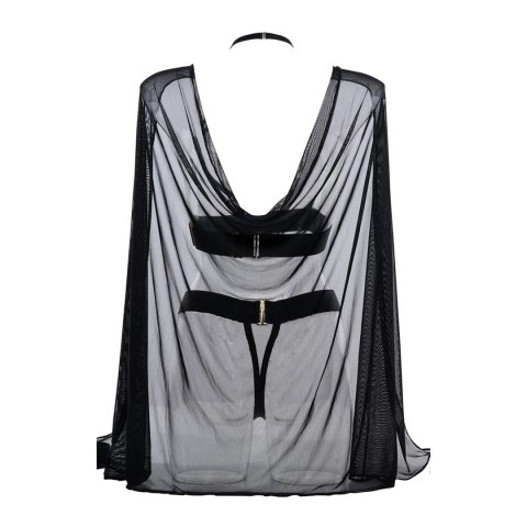 Allure Sweet Little Lies zestaw uprzęży z pelerynką siateczkową, złote detale