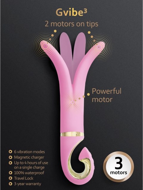 Gvibe 3 Candy Pink - Akumulatorowy model kwiatowy, Bioskin