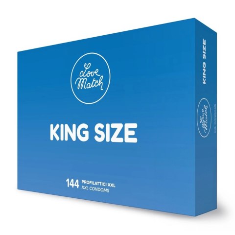 Love Match King Size komfortowe prezerwatywy XXL 60 mm 144 sztuki