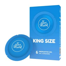 Love Match King Size prezerwatywy 60 mm duży rozmiar 6 sztuk