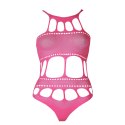 Ouch! Body Neon XL/XXXXL z greckim dekoltem, UV, neonowy roż