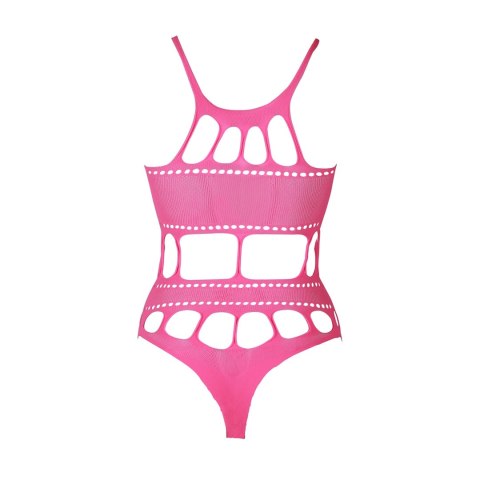 Ouch! Body Neon XL/XXXXL z greckim dekoltem, UV, neonowy roż
