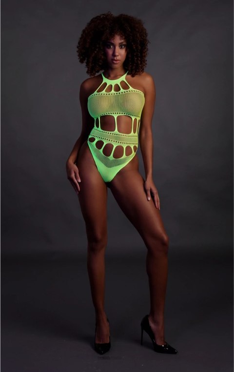 Ouch! Body Neon z Greckim Dekoltem XS/L - aktywne UV, elastyczne