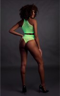 Ouch! by Shots Neon Zestaw Bielizny UV Top Stojka + Majtki Wysoki Stan XS/L