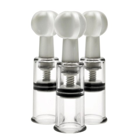 XR Brands Cylinderki ssące do ciała 3 szt. przezroczyste ABS