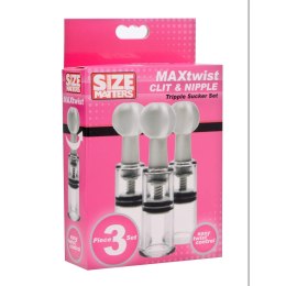 XR Brands Cylinderki ssące do ciała 3 szt. przezroczyste ABS