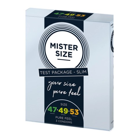 MISTER SIZE Pure Feel Test Pack Slim prezerwatywy 47/49/53mm 3 szt.