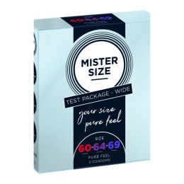 Mister Size Pure Feel Zestaw Testowy Prezerwatyw 60/64/69 mm 3 szt.
