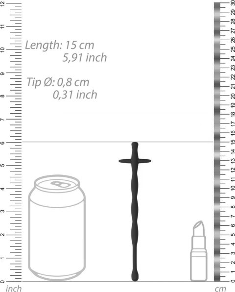 Ouch! Silikonowy Korek Uretralny Krzyżyk 8mm - Elastyczny, Bezpieczny