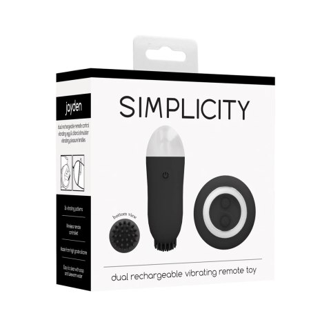 Simplicity Jayden - Podwojny wibrator z pilotem, silikonowy, IPX5