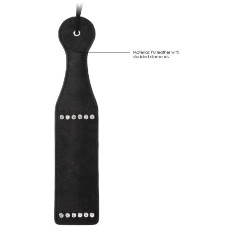 Ouch! Diamond Paddle - wiosło z ozdobnymi elementami, czarne