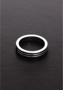 Ouch! żebrowany pierścień stalowy 10 x 45 mm, anatomiczny design