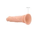 RealRock Model 20 cm - anatomiczny kształt z wypukłą teksturą, beżowy
