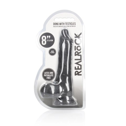 RealRock Model Classic 20 cm - miękka powierzchnia, przyssawka Skin TPE