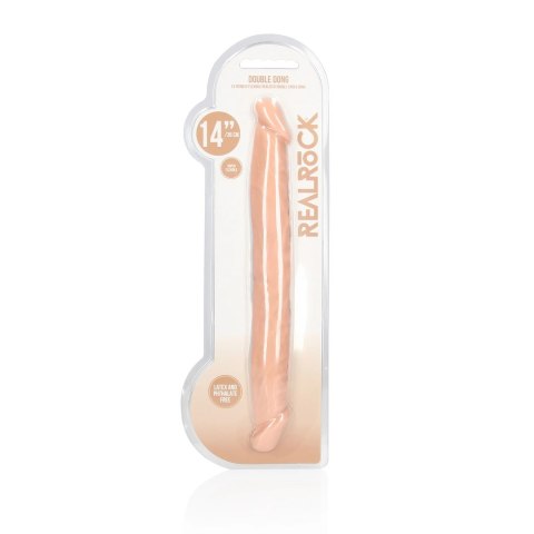 RealRock Model DoubleFlex 36 cm - dwustronny elastyczny model Skin TPE