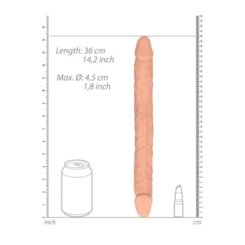 RealRock Model DoubleFlex 36 cm - dwustronny elastyczny model Skin TPE