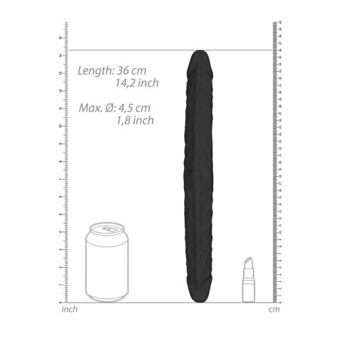 RealRock Podwojny model wygięty SkinTPE 36cm anatomiczny, elastyczny