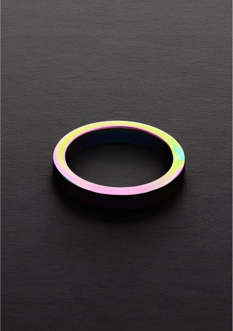 Steel Flat Ring Rainbow 8 x 50 mm - anodyzowana stal, płaski model