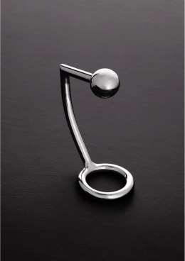 Steel - Pierścień stalowy z kulką, wyjmowana, 40/30 mm, polerowany