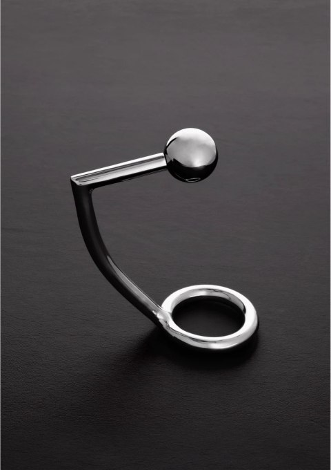 Steel - Pierścień stalowy z kulką, wyjmowana, 40/30 mm, polerowany