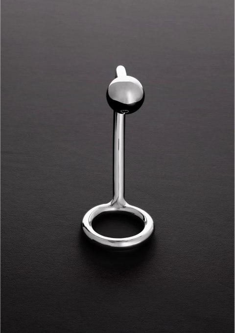 Steel - Pierścień stalowy z kulką, wyjmowana, 40/30 mm, polerowany