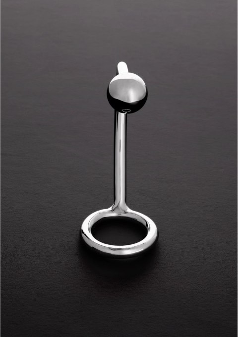 Steel - Stalowy pierścień intymny z wyjmowaną kulką, 50/30 mm