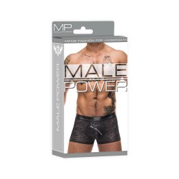 Male Power Zip It szorty męskie z ukośnym zamkiem S czarne