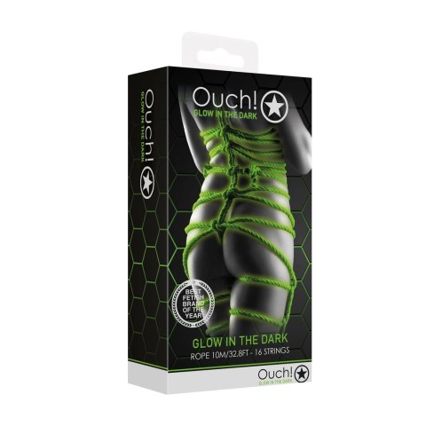 Ouch! Lina świecąca w ciemności 10 m - model fluorescencyjny zielony
