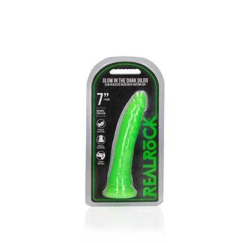 RealRock Glow in the Dark model 18 cm z przyssawką silikonowy