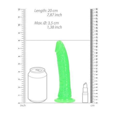 RealRock Glow in the Dark model 18 cm z przyssawką silikonowy