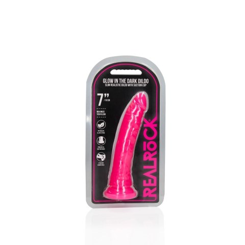 RealRock Model Glow In The Dark 18 cm z przyssawką, elastyczny