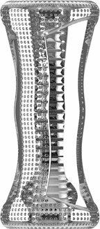 Shots No.23 maszyna intymna TPE prążkowana struktura szara