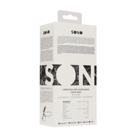 Shots Sono No.88 Wibrujący pierścień intymny, silikon, czarny, ładowalny