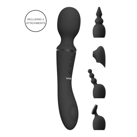 Vive Nami - Masażer dwustronny z 10 trybami i 4 nasadkami