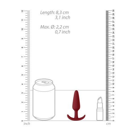 Shots Toys Korek anatomiczny cienki silikonowy, czarny