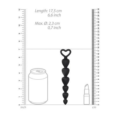 Shots Toys Prążkowany korek anatomiczny silikonowy czarny